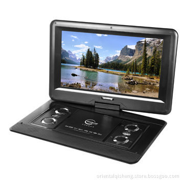 14-inch Portable DVD Player with USB and Card Reader, TV Tuner, Game Function